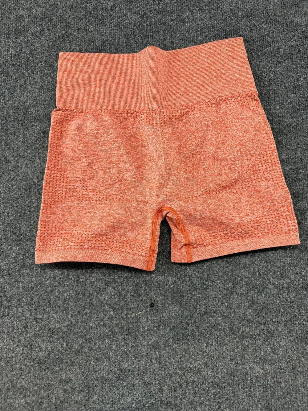 Gymshark Biker Shorts Womens Small Orange High Waist Seamless 3.5 Inseam Gym